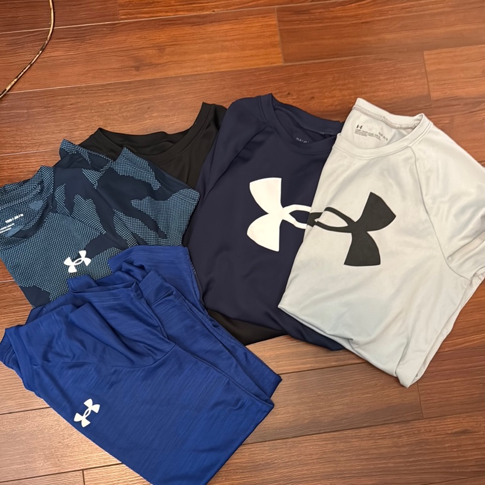 Under Armour Men's Shirts - Navy, Black, Gray, Blue